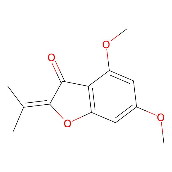 2D Structure of 4,6-Dimethoxy-2-propan-2-ylidene-1-benzofuran-3-one