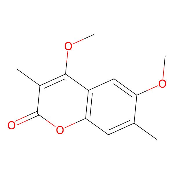 2D Structure of 4,6-Dimethoxy-3,7-dimethylcoumarin