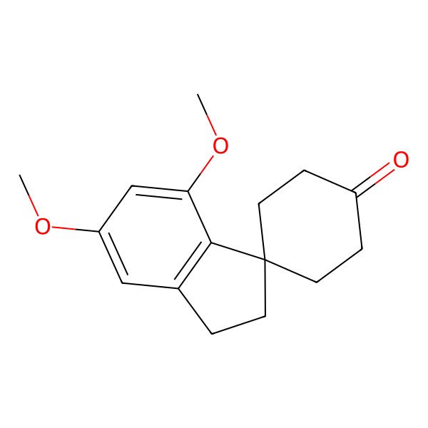 2D Structure of 4,6-Dimethoxyspiro[1,2-dihydroindene-3,4'-cyclohexane]-1'-one
