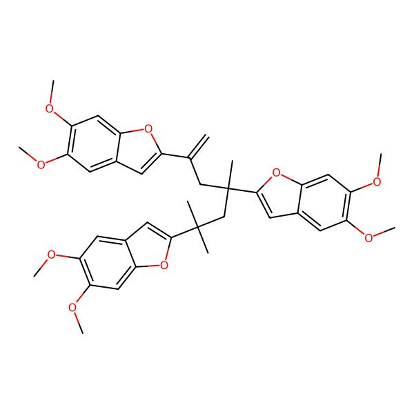 2D Structure of 4,6-Dimethyl-2,4,6-tri(5,6-dimethoxy-2-benzofuranyl)-1-heptene
