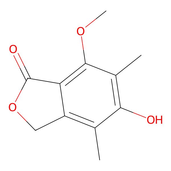 2D Structure of 4,6-Dimethyl-5-hydroxy-7-methoxyphthalide