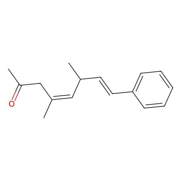 2D Structure of 4,6-Dimethyl-8-phenylocta-4,7-dien-2-one