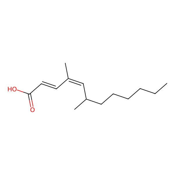 2D Structure of 4,6-Dimethyldodeca-2,4-dienoic acid