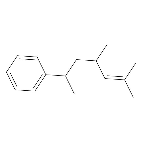 2D Structure of 4,6-Dimethylhept-5-en-2-ylbenzene
