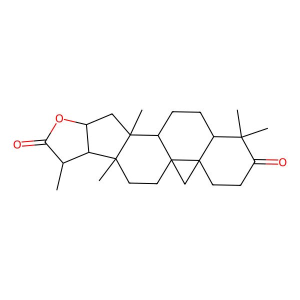 2D Structure of 4,6,11,16,16-Pentamethyl-8-oxahexacyclo[10.9.0.01,20.04,11.05,9.015,20]henicosane-7,17-dione