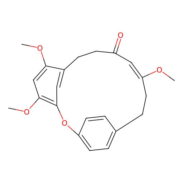 2D Structure of 4,6,12-Trimethoxy-2-oxatricyclo[13.2.2.13,7]icosa-1(17),3,5,7(20),11,15,18-heptaen-10-one