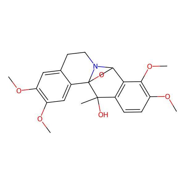 2D Structure of (1R,11R,18S)-4,5,13,14-tetramethoxy-18-methyl-19-oxa-10-azapentacyclo[9.7.2.01,10.02,7.012,17]icosa-2,4,6,12(17),13,15-hexaen-18-ol