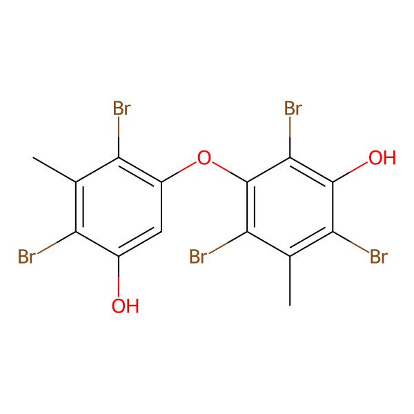 2D Structure of 4,6,2',4',6'-Pentabromo-3,3'-dihydroxy-5,5'-dimethyldiphenyl Ether