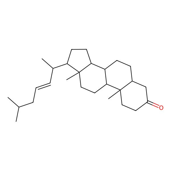 2D Structure of (5S,8R,9S,10S,13R,14S,17R)-10,13-dimethyl-17-[(E,2S)-6-methylhept-3-en-2-yl]-1,2,4,5,6,7,8,9,11,12,14,15,16,17-tetradecahydrocyclopenta[a]phenanthren-3-one