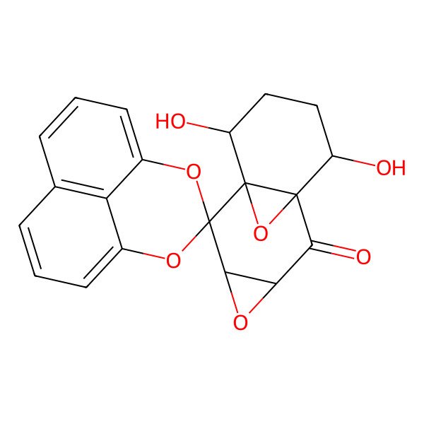 2D Structure of 8',11'-Dihydroxyspiro[2,4-dioxatricyclo[7.3.1.05,13]trideca-1(12),5,7,9(13),10-pentaene-3,6'-4,12-dioxatetracyclo[5.4.1.01,7.03,5]dodecane]-2'-one