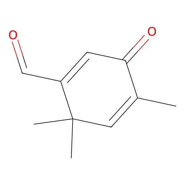 2D Structure of 4,6,6-Trimethyl-3-oxocyclohexa-1,4-diene-1-carbaldehyde