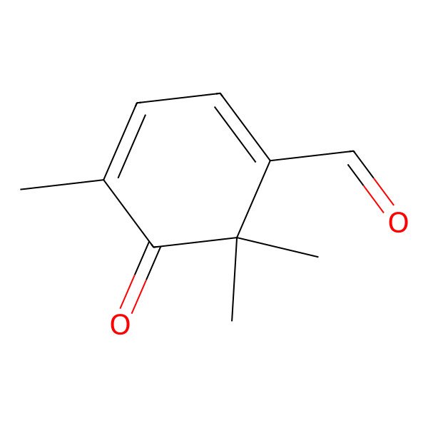 2D Structure of 4,6,6-Trimethyl-5-oxocyclohexa-1,3-diene-1-carbaldehyde