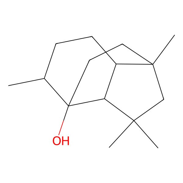 2D Structure of 4,6,6,11-Tetramethyltricyclo[5.4.0.04,8]undecan-1-ol