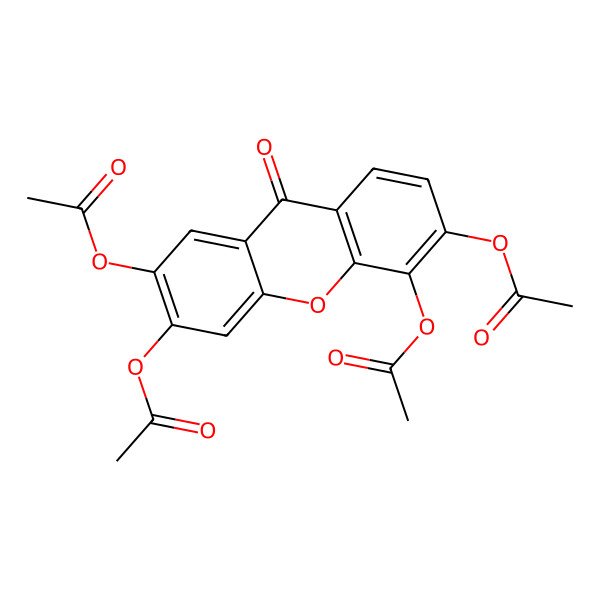 2D Structure of (4,6,7-Triacetyloxy-9-oxoxanthen-3-yl) acetate