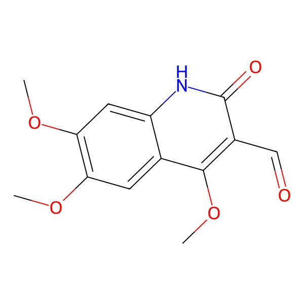 2D Structure of 4,6,7-trimethoxy-2-oxo-1H-quinoline-3-carbaldehyde