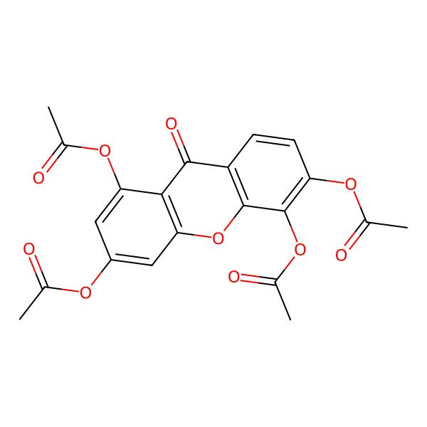 2D Structure of (4,6,8-Triacetyloxy-9-oxoxanthen-3-yl) acetate