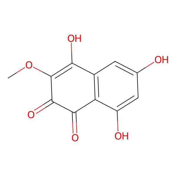 2D Structure of 4,6,8-Trihydroxy-3-methoxynaphthalene-1,2-dione