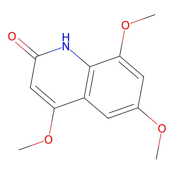 2D Structure of 4,6,8-trimethoxy-1H-quinolin-2-one