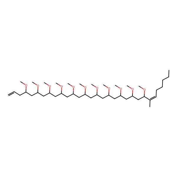 2D Structure of 4,6,8,10,12,14,16,18,20,22,24-Undecamethoxy-25-methylhentriaconta-1,25-diene
