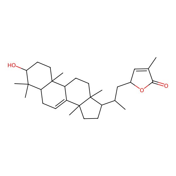 2D Structure of (2R)-2-[(2R)-2-[(3R,5S,9S,10R,13R,14R,17R)-3-hydroxy-4,4,10,13,14-pentamethyl-2,3,5,6,9,11,12,15,16,17-decahydro-1H-cyclopenta[a]phenanthren-17-yl]propyl]-4-methyl-2H-furan-5-one