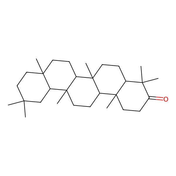 2D Structure of (4aR,6aS,6aS,6bS,8aS,12aR,14aS,14bR)-4,4,6a,6a,8a,11,11,14b-octamethyl-2,4a,5,6,6b,7,8,9,10,12,12a,13,14,14a-tetradecahydro-1H-picen-3-one