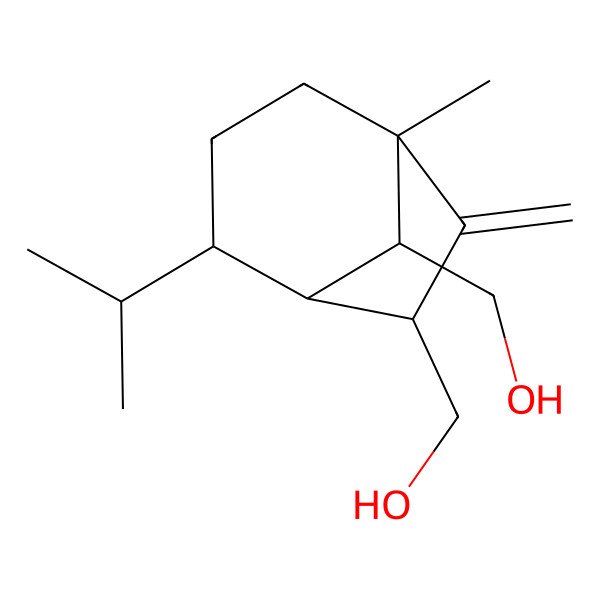2D Structure of [(1R,4R,6R,8R)-8-(hydroxymethyl)-1-methyl-7-methylidene-4-propan-2-yl-6-bicyclo[3.2.1]octanyl]methanol