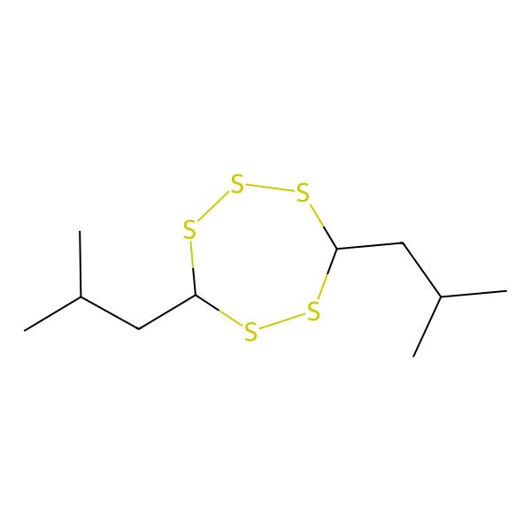 2D Structure of 4,7-Bis(2-methylpropyl)-1,2,3,5,6-pentathiepane