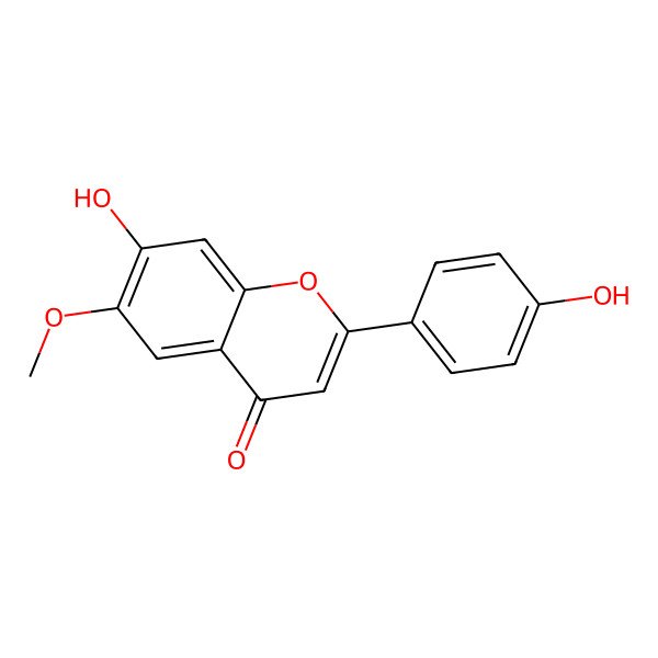 2D Structure of 4',7-Dihydroxy-6-methoxyflavone