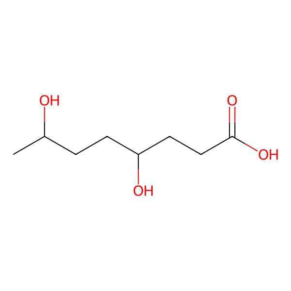 2D Structure of 4,7-Dihydroxyoctanoic acid