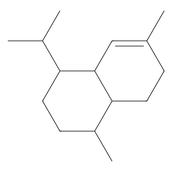 2D Structure of 4,7-Dimethyl-1-propan-2-yl-1,2,3,4,4a,5,6,8a-octahydronaphthalene