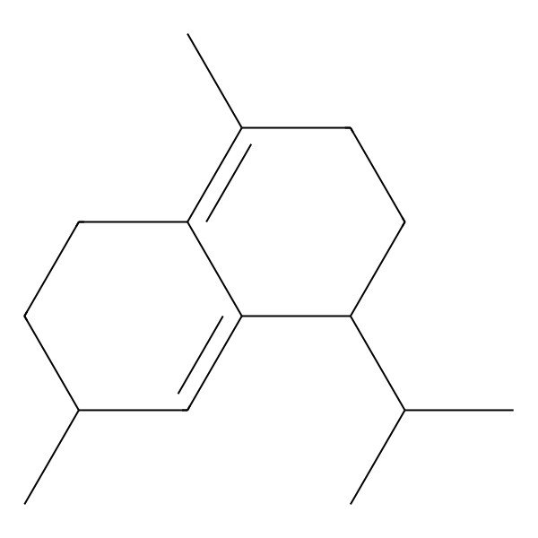 2D Structure of 4,7-Dimethyl-1-(propan-2-yl)-1,2,3,5,6,7-hexahydronaphthalene 2D Structure of 4,7-Dimethyl-1-(propan-2-yl)-1,2,3,5,6,7-hexahydronaphthalene