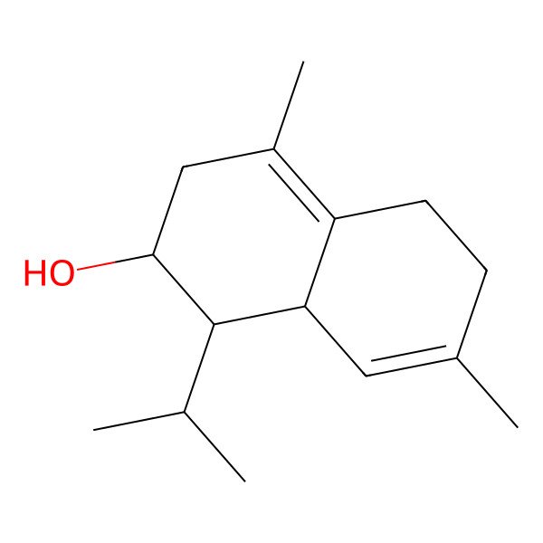 2D Structure of 4,7-Dimethyl-1-propan-2-yl-1,2,3,5,6,8a-hexahydronaphthalen-2-ol
