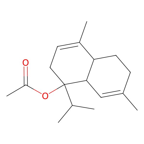 2D Structure of (4,7-dimethyl-1-propan-2-yl-4a,5,6,8a-tetrahydro-2H-naphthalen-1-yl) acetate