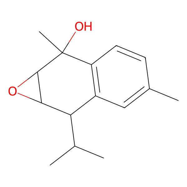 2D Structure of 4,7-dimethyl-2-propan-2-yl-2,7a-dihydro-1aH-naphtho[2,3-b]oxiren-7-ol