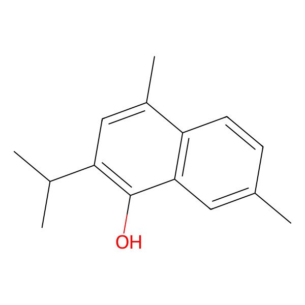 2D Structure of 4,7-Dimethyl-2-propan-2-ylnaphthalen-1-ol