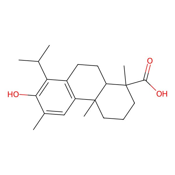 2D Structure of (1S,4aS,10aR)-7-hydroxy-1,4a,6-trimethyl-8-propan-2-yl-2,3,4,9,10,10a-hexahydrophenanthrene-1-carboxylic acid
