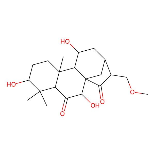 2D Structure of 2,6,11-Trihydroxy-14-(methoxymethyl)-5,5,9-trimethyltetracyclo[11.2.1.01,10.04,9]hexadecane-3,15-dione