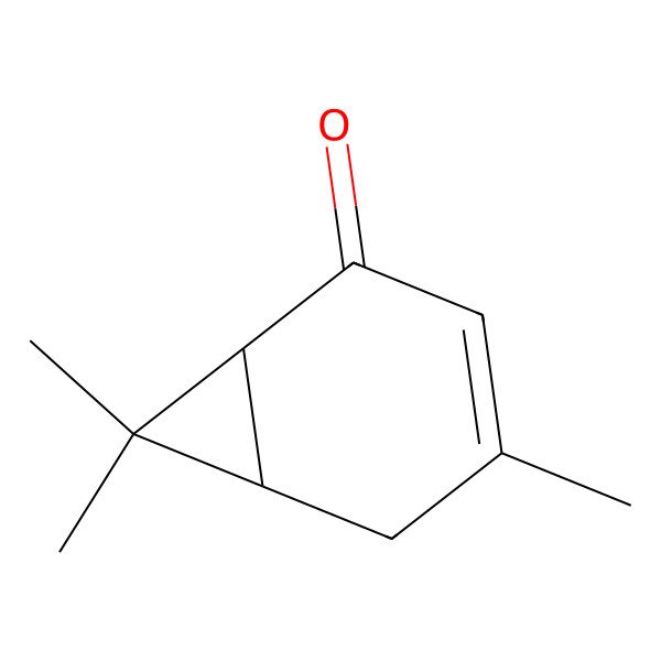 2D Structure of 4,7,7-Trimethylbicyclo(4.1.0)hept-3-en-2-one