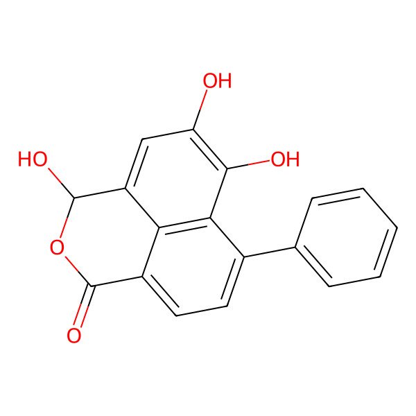 2D Structure of 4,7,8-Trihydroxy-10-phenyl-3-oxatricyclo[7.3.1.05,13]trideca-1(13),5,7,9,11-pentaen-2-one