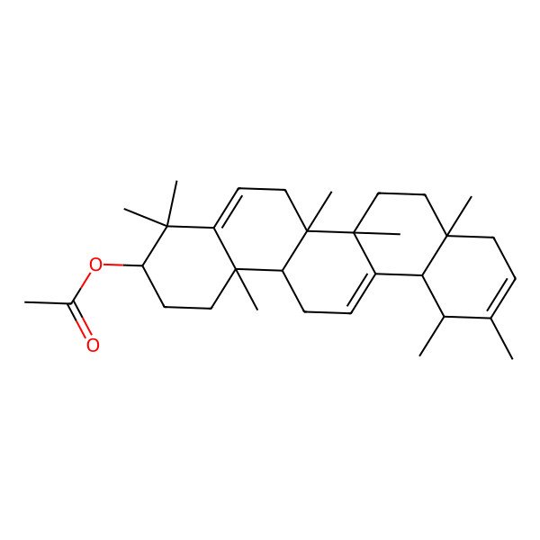 2D Structure of [(3R,6aR,6bS,8aS,12S,12aS,14bR)-4,4,6a,6b,8a,11,12,14b-octamethyl-2,3,6,7,8,9,12,12a,14,14a-decahydro-1H-picen-3-yl] acetate