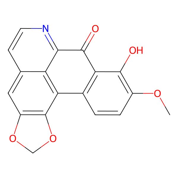 2D Structure of 15-Hydroxy-16-methoxy-3,5-dioxa-11-azapentacyclo[10.7.1.02,6.08,20.014,19]icosa-1(20),2(6),7,9,11,14(19),15,17-octaen-13-one