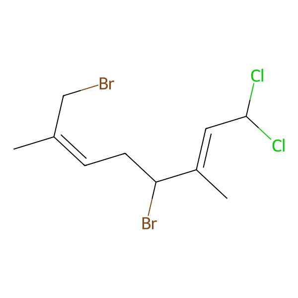 2D Structure of 4,8-Dibromo-1,1-dichloro-3,7-dimethylocta-2,6-diene
