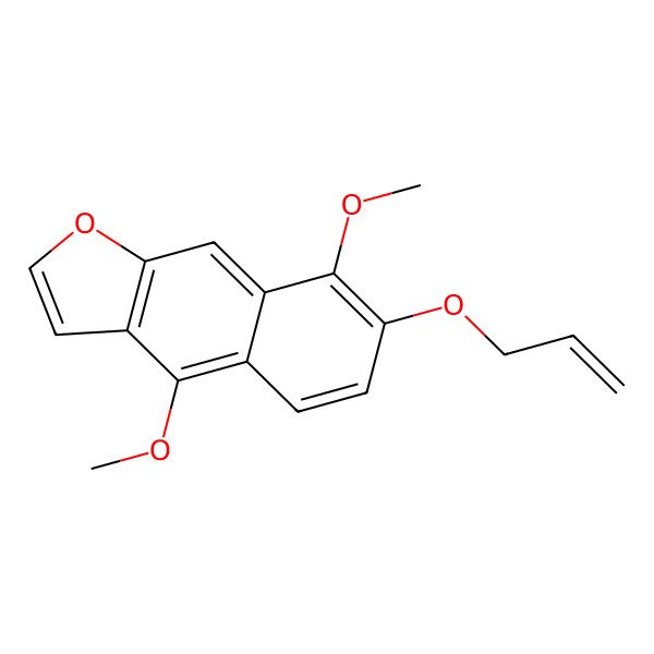 2D Structure of 4,8-Dimethoxy-7-prop-2-enoxybenzo[f][1]benzofuran