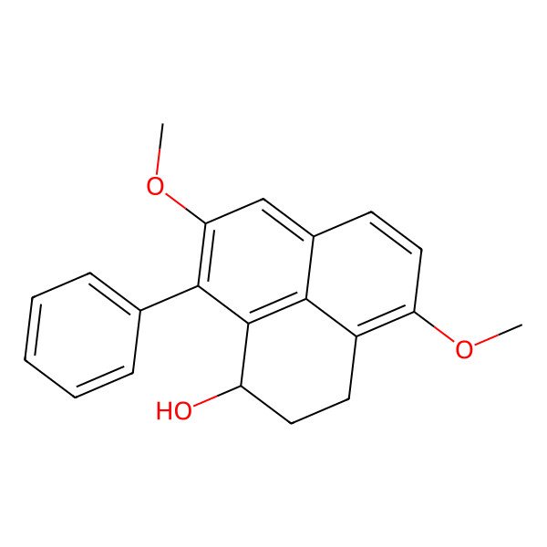 2D Structure of 4,8-dimethoxy-9-phenyl-2,3-dihydro-1H-phenalen-1-ol