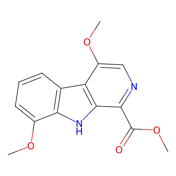 2D Structure of 3-Methoxycarbonyl-6,12-dimethoxy-beta-carboline