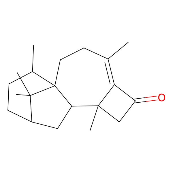 2D Structure of 4,8,14,15,15-Pentamethyltetracyclo[9.3.1.01,9.05,8]pentadec-4-en-6-one