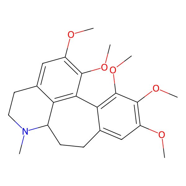 2D Structure of 3,4,5,16,17-Pentamethoxy-11-methyl-11-azatetracyclo[8.7.1.02,7.014,18]octadeca-1(18),2,4,6,14,16-hexaene
