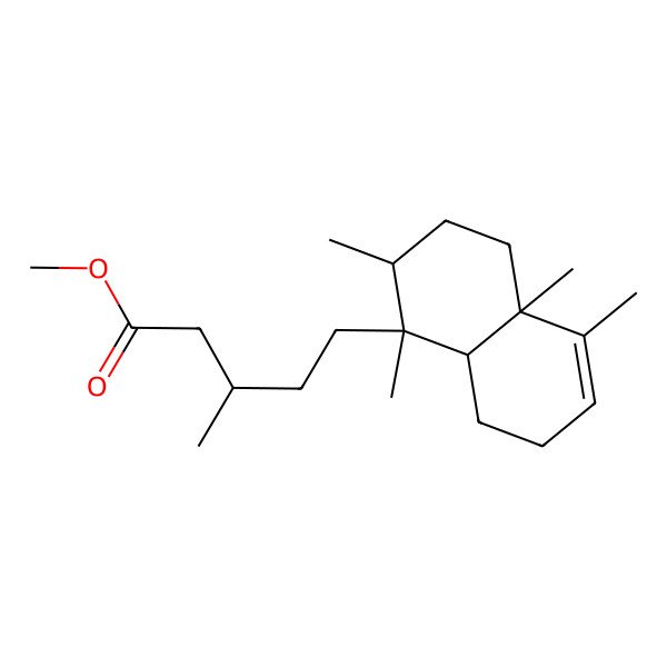 2D Structure of methyl (3R)-5-[(1R,2S,4aR,8aS)-1,2,4a,5-tetramethyl-2,3,4,7,8,8a-hexahydronaphthalen-1-yl]-3-methylpentanoate