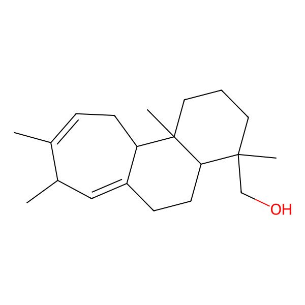 2D Structure of (4,8,9,11b-tetramethyl-2,3,4a,5,6,8,11,11a-octahydro-1H-cyclohepta[a]naphthalen-4-yl)methanol
