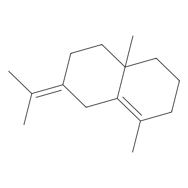 2D Structure of 4,8a-Dimethyl-6-propan-2-ylidene-1,2,3,5,7,8-hexahydronaphthalene